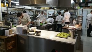 busy commercial kitchen