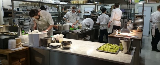 busy commercial kitchen