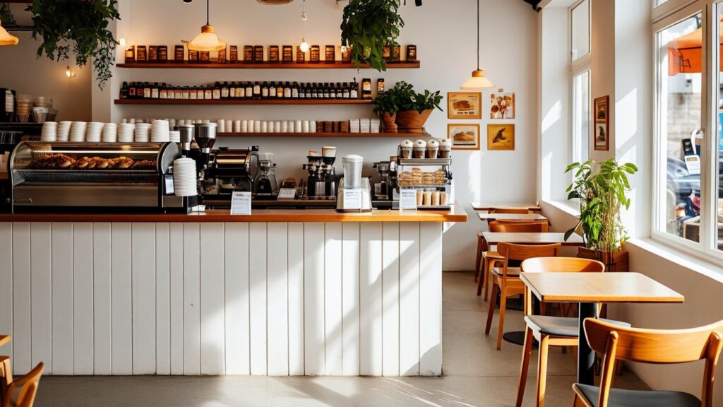 Indoor Photo Of Interior Of A Coffee Shop Counter
