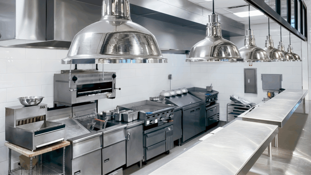 Image of a commercial kitchen with catering equipment
